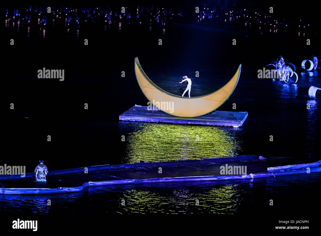 Yangshuo, China.  Impressionen Liu Sanjie Theateraufführung. Stockfoto