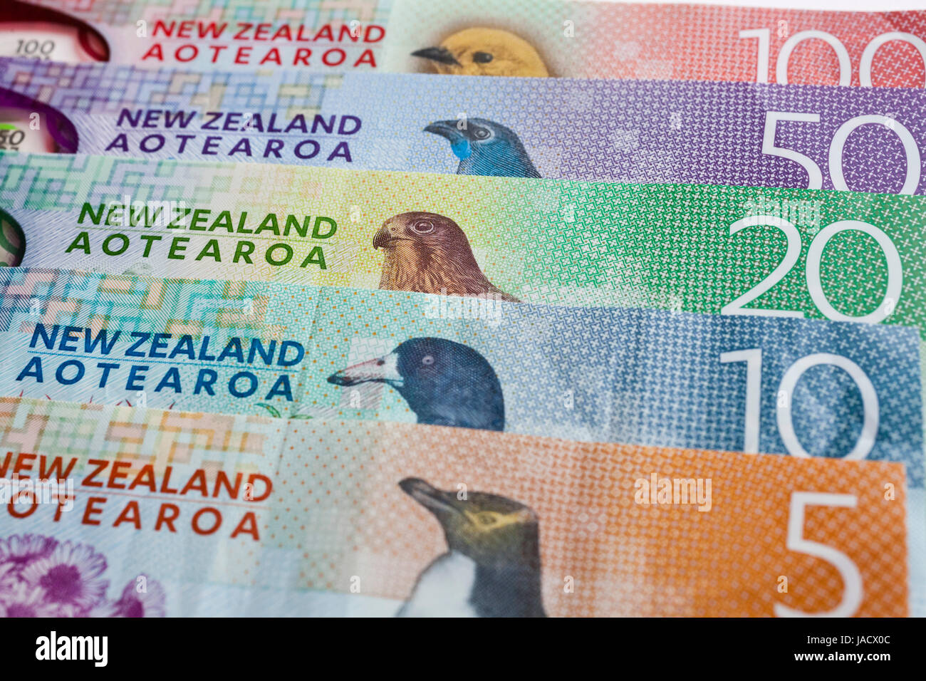 Neuseeland Wahrung Bargeld Oder Geld Stockfotografie Alamy