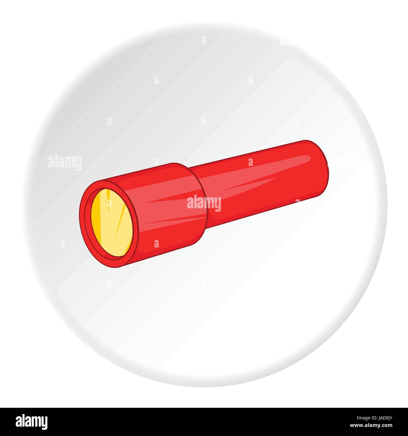 Rote Taschenlampe-Symbol. Cartoon-Illustration der rote Taschenlampe Vektor Icon für web Stock Vektor