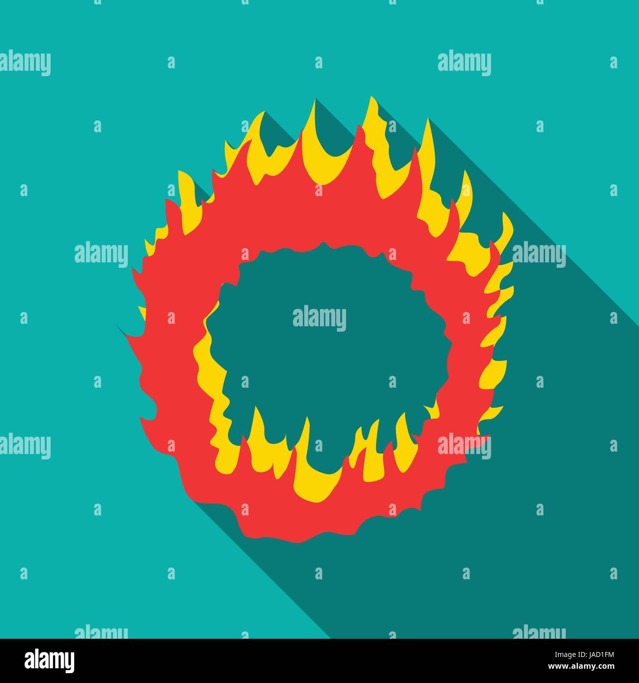 Ring Of Fire Symbol. Flache Darstellung der Ring des Feuers Vektor Icon für  Web auf Türkis Hintergrund isoliert Stock-Vektorgrafik - Alamy