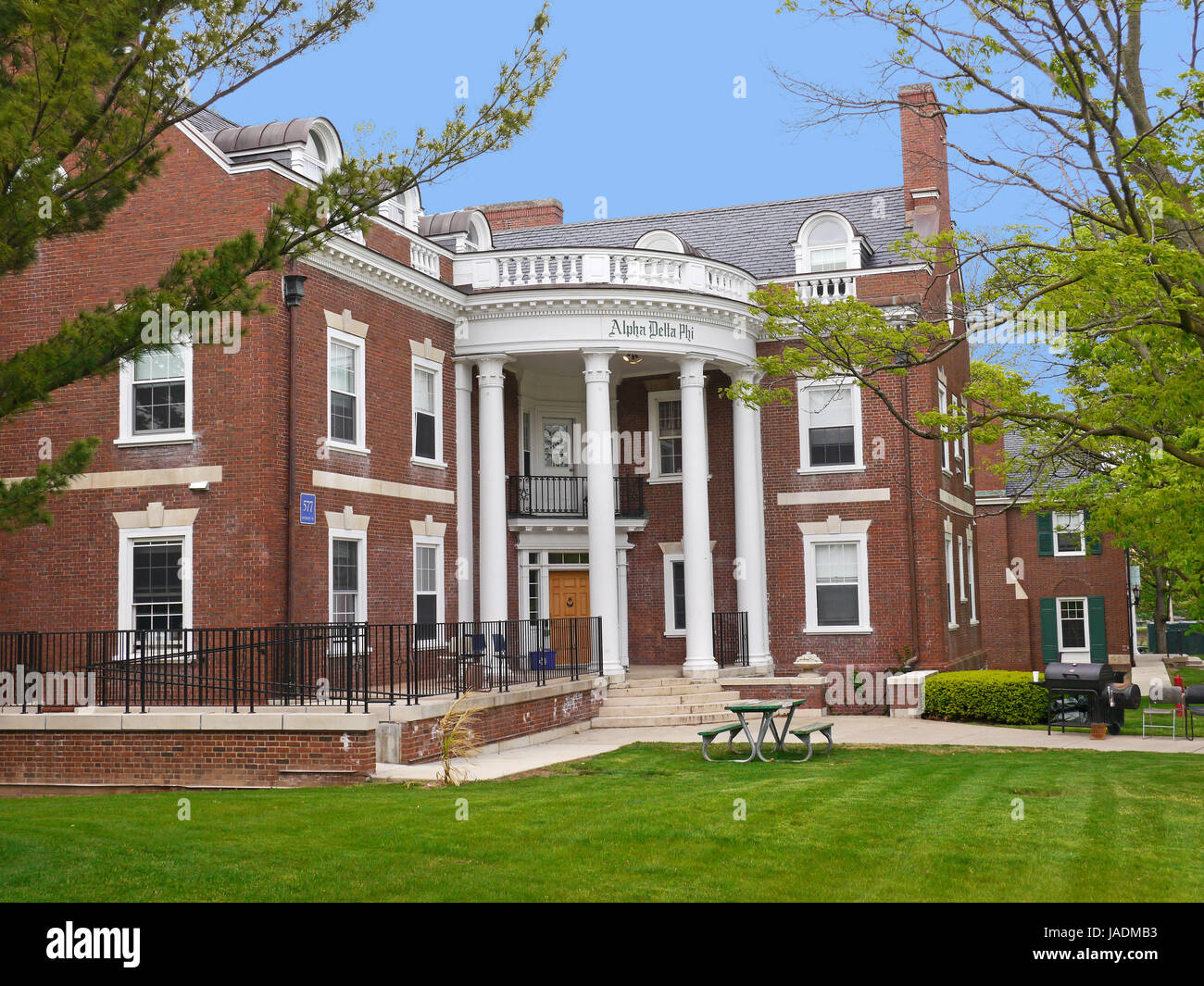 Amerikanischen College Brüderlichkeit Haus, University of Rochester, New York Stockfoto