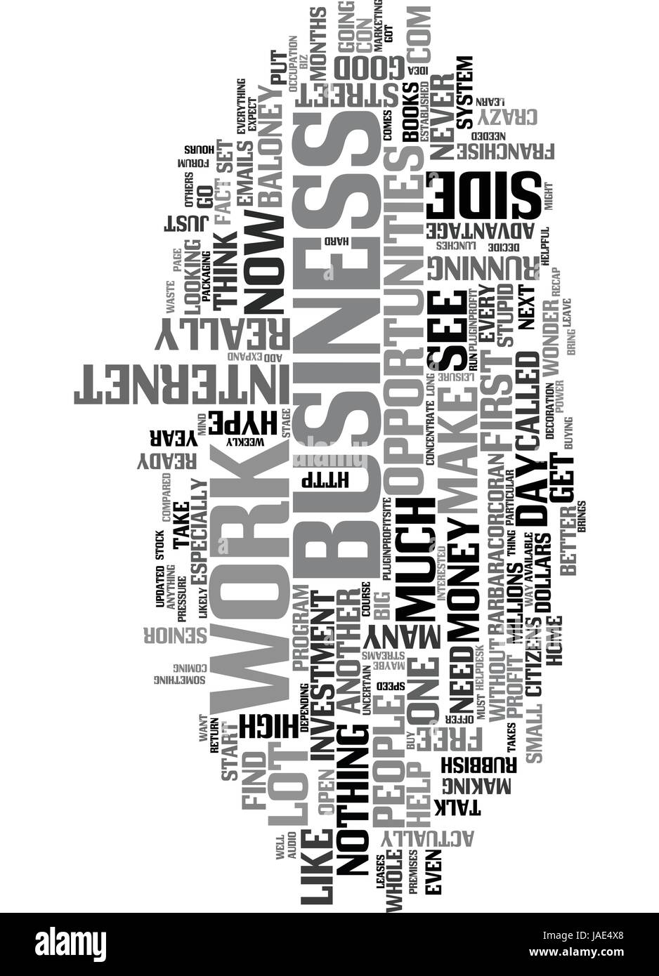 Arbeiten Von Zu Hause Hype Und Quatsch Text Word Cloud Konzept