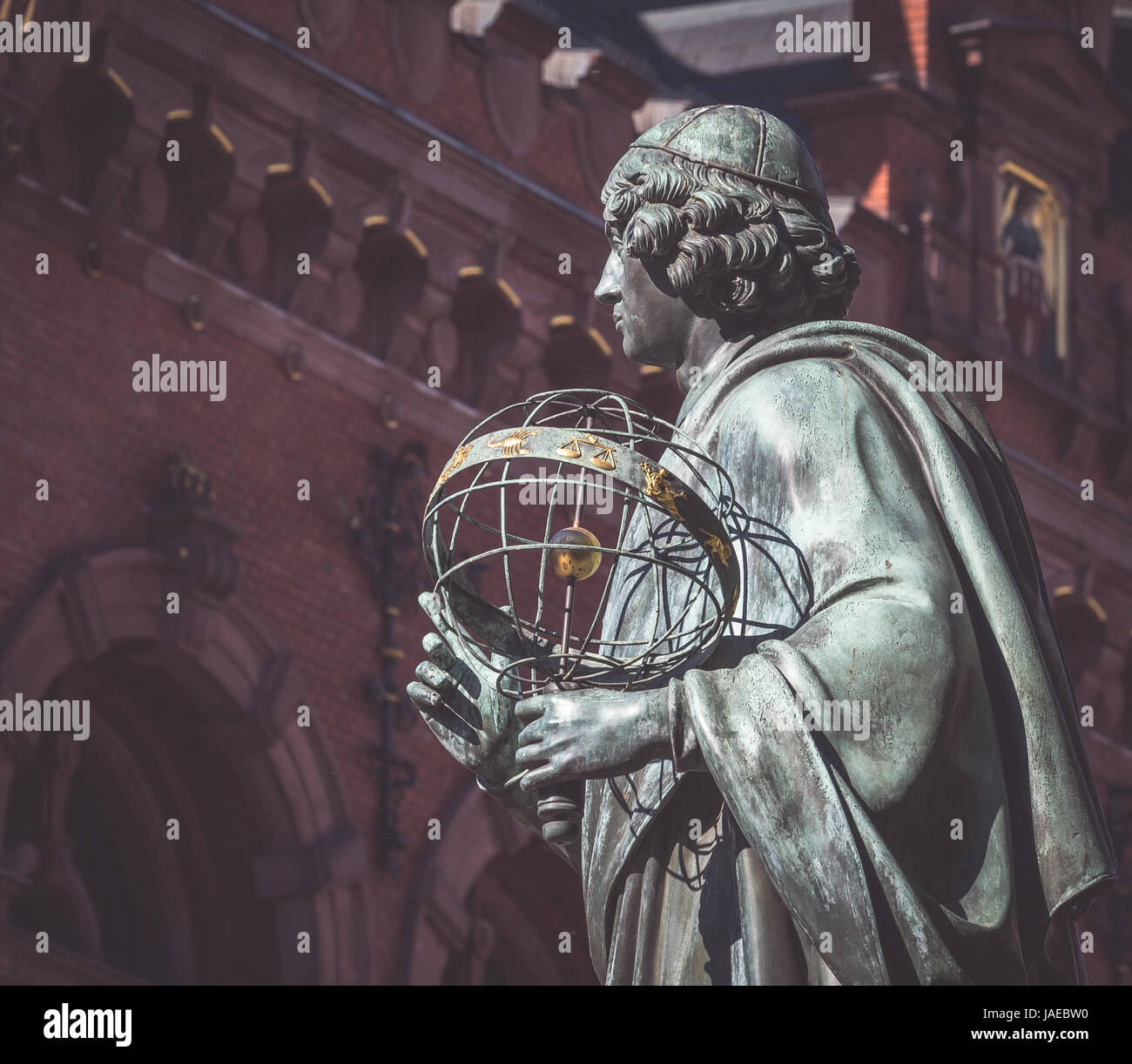 Denkmal des großen Astronomen Nicolaus Copernicus in Torun, Polen Stockfoto