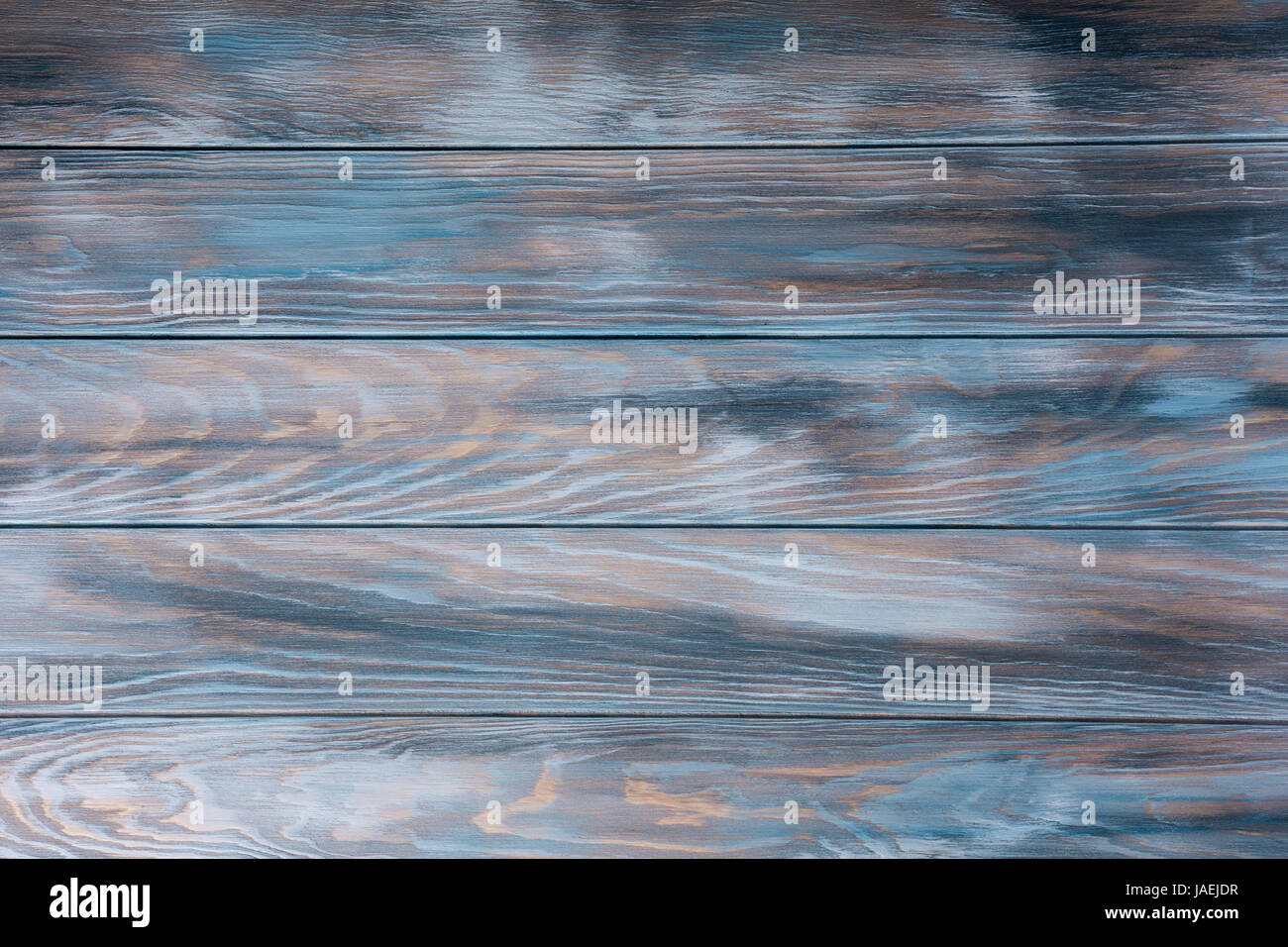 Blau türkis alten Holzbrett Hintergrund. Horizontale Streifen Stockfoto
