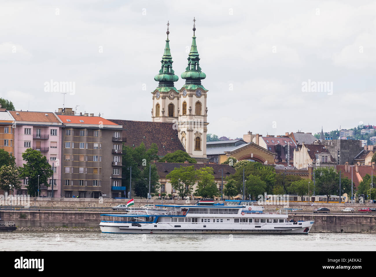 St.-Annen Kirche - katholische Kirche in Budapest, am rechten Ufer der Donau. Ungarn Stockfoto
