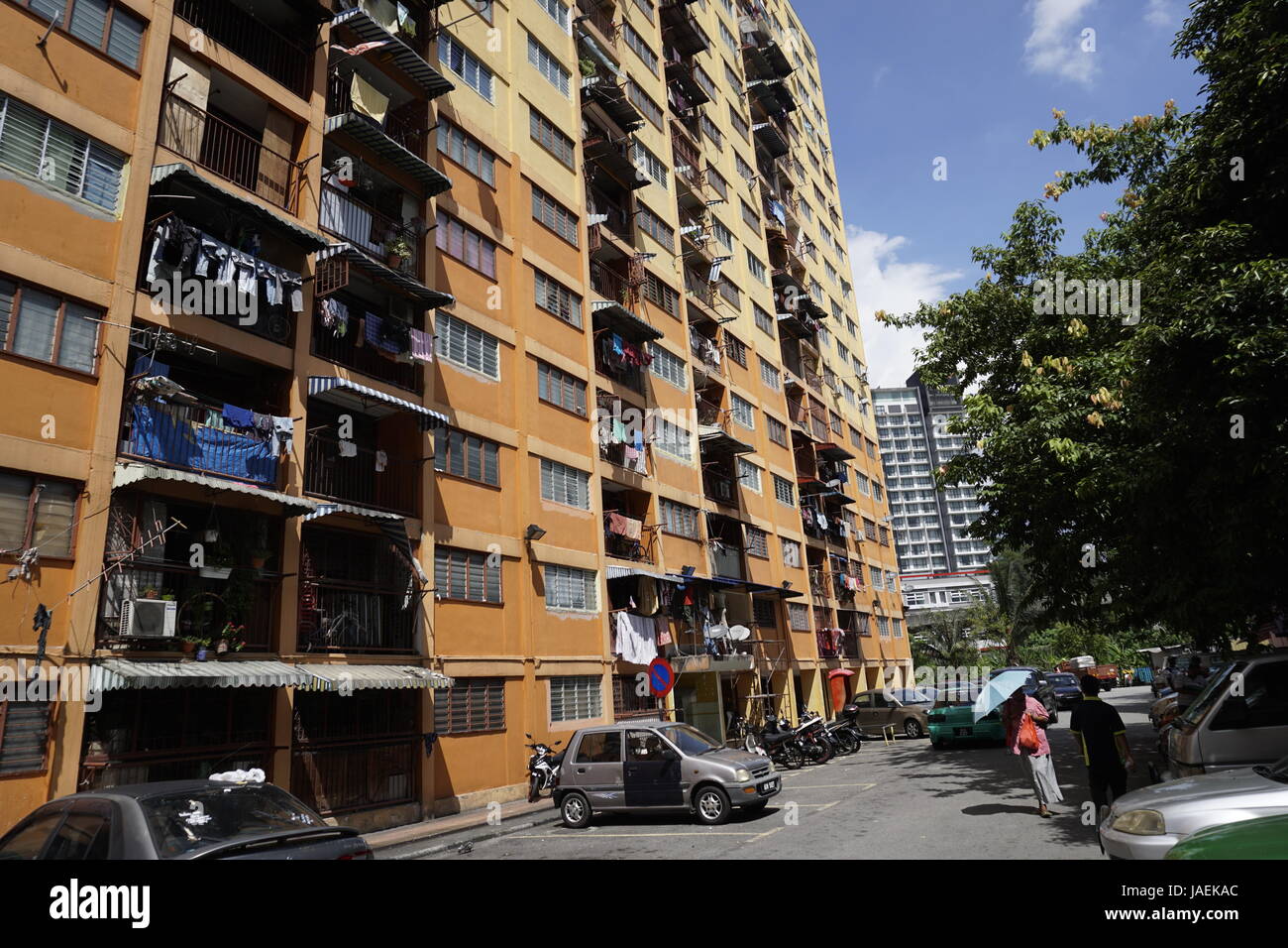 Volkspartei Wohnprojekt (Programm Perumahan Rakyat oder PPR) Low-cost-high-Rise Wohnungen in KualaLumpur, Malaysia Stockfoto