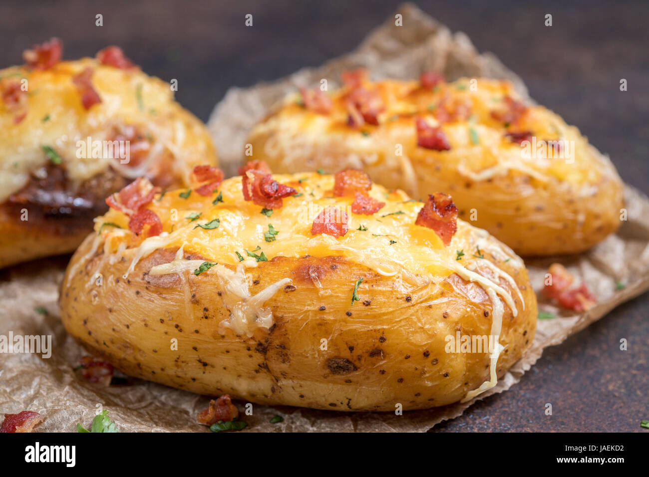 Ofenkartoffeln Mit Speck Und Kase