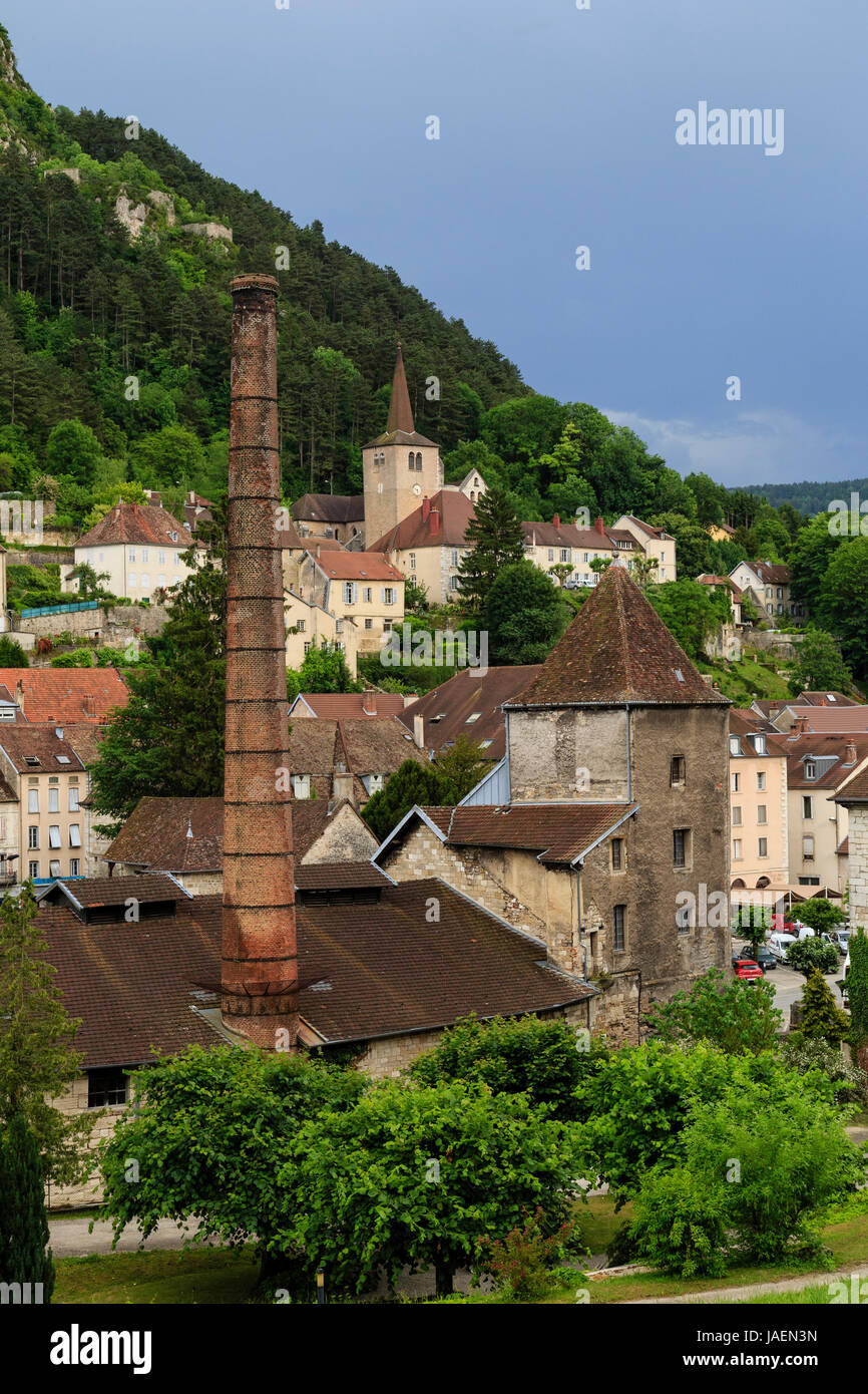 Frankreich, Jura, Salins-les-Bains, Grande Saline von Salins-les-Bains (Saline), als Weltkulturerbe von der UNESCO Stockfoto