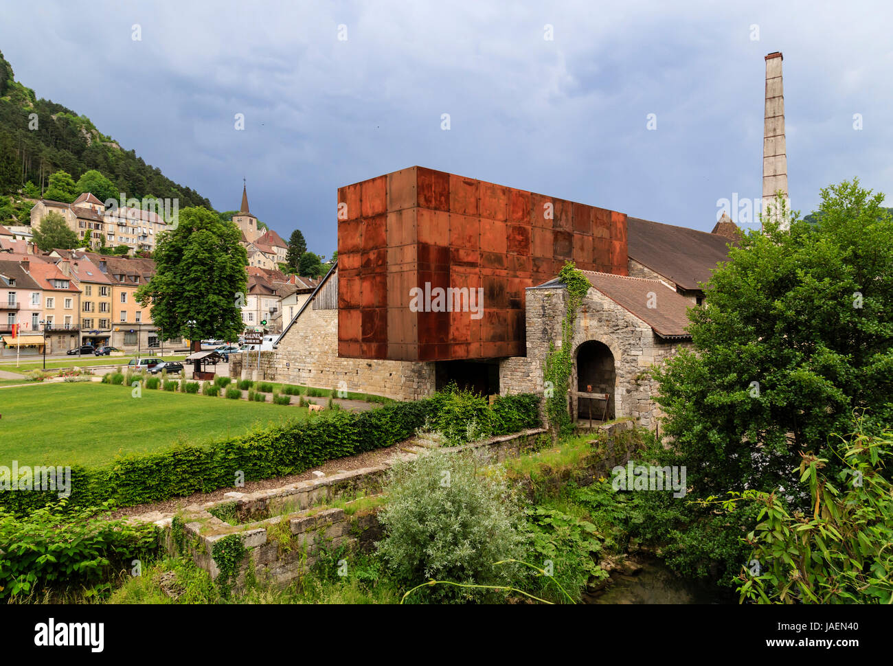 Frankreich, Jura, Salins-les-Bains, Grande Saline von Salins-les-Bains (Saline), als Weltkulturerbe von der UNESCO Stockfoto