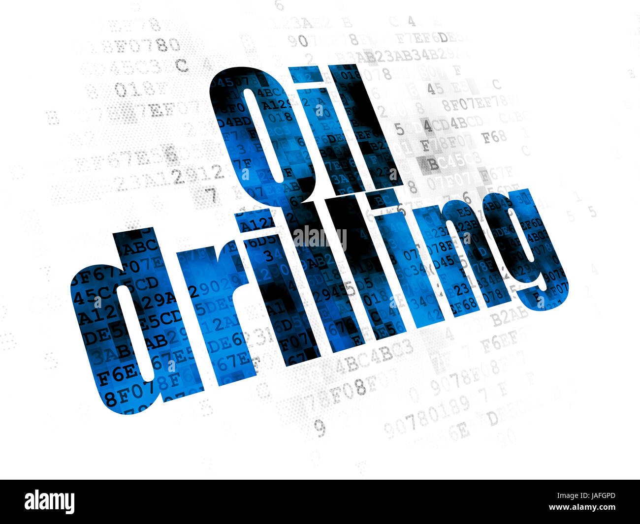 Industrie-Konzept: Öl Bohren auf Digital-Hintergrund Stockfoto