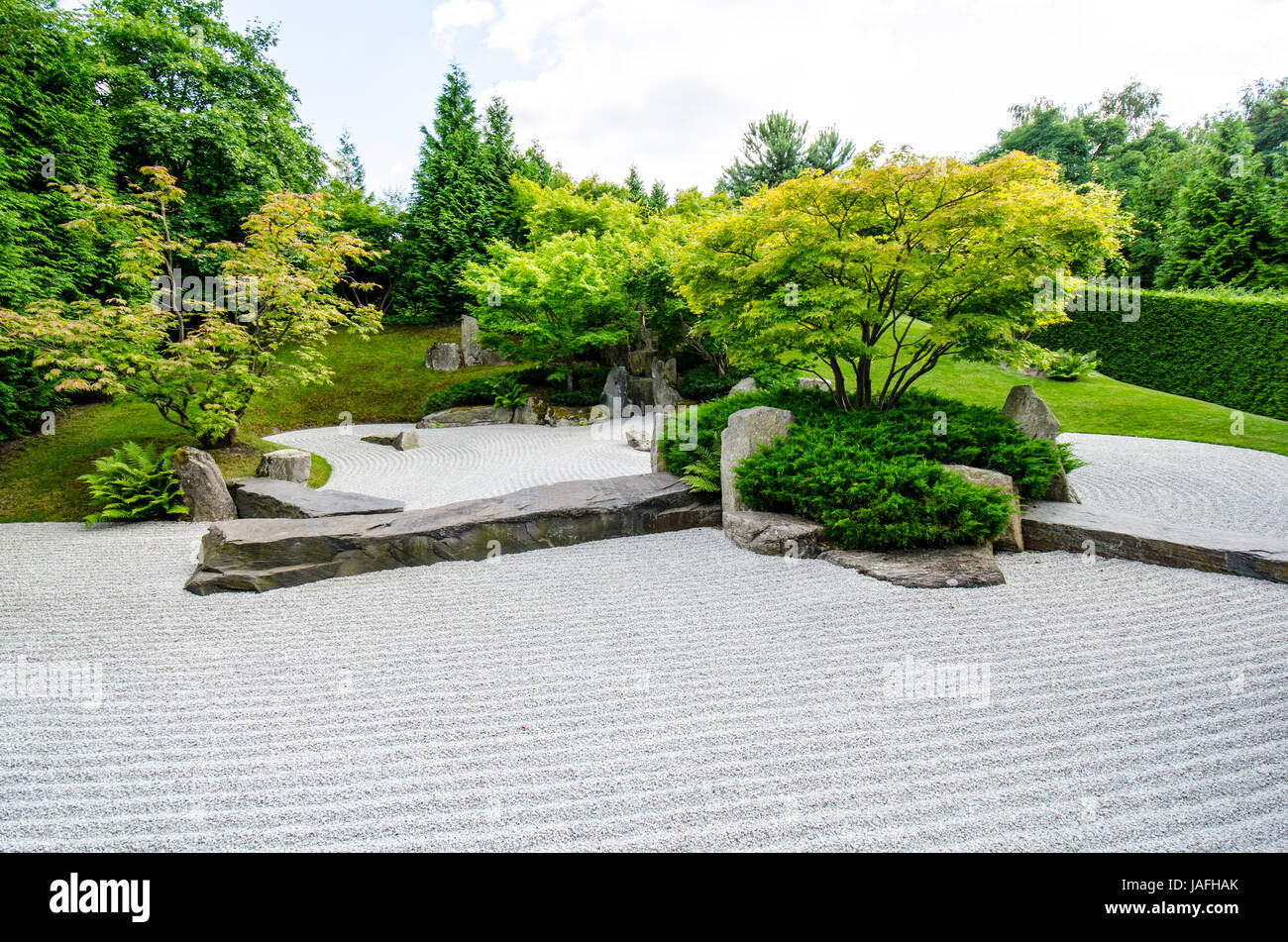 japanischer Zen-Garten Stockfoto