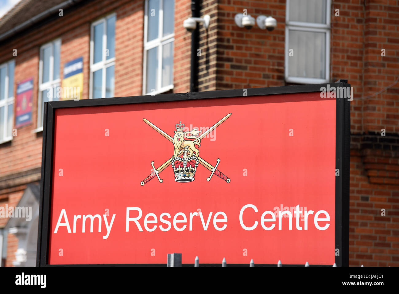 Army Reserve Centre, East Street, Southend on Sea, Essex. Schild Stockfoto