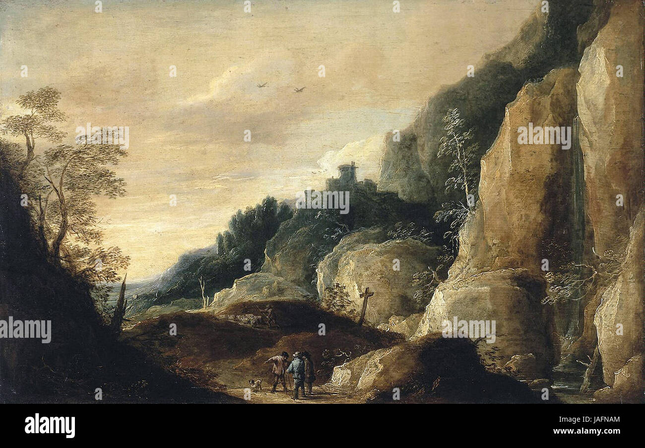 David Teniers der jüngere - bergige Landschaft Stockfoto