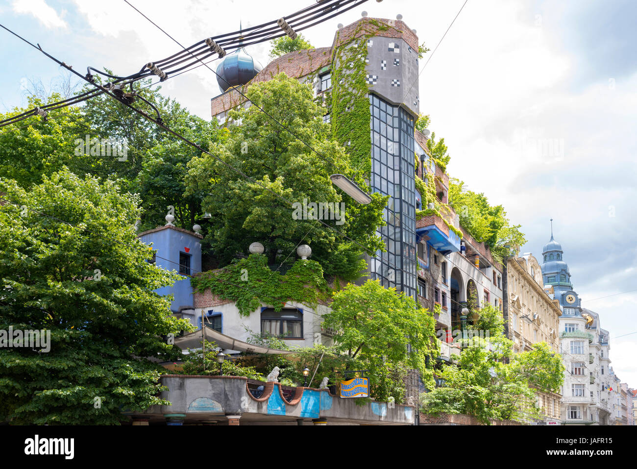 Hundertwasser-Wohnprojekt, Wien, Österreich Stockfoto