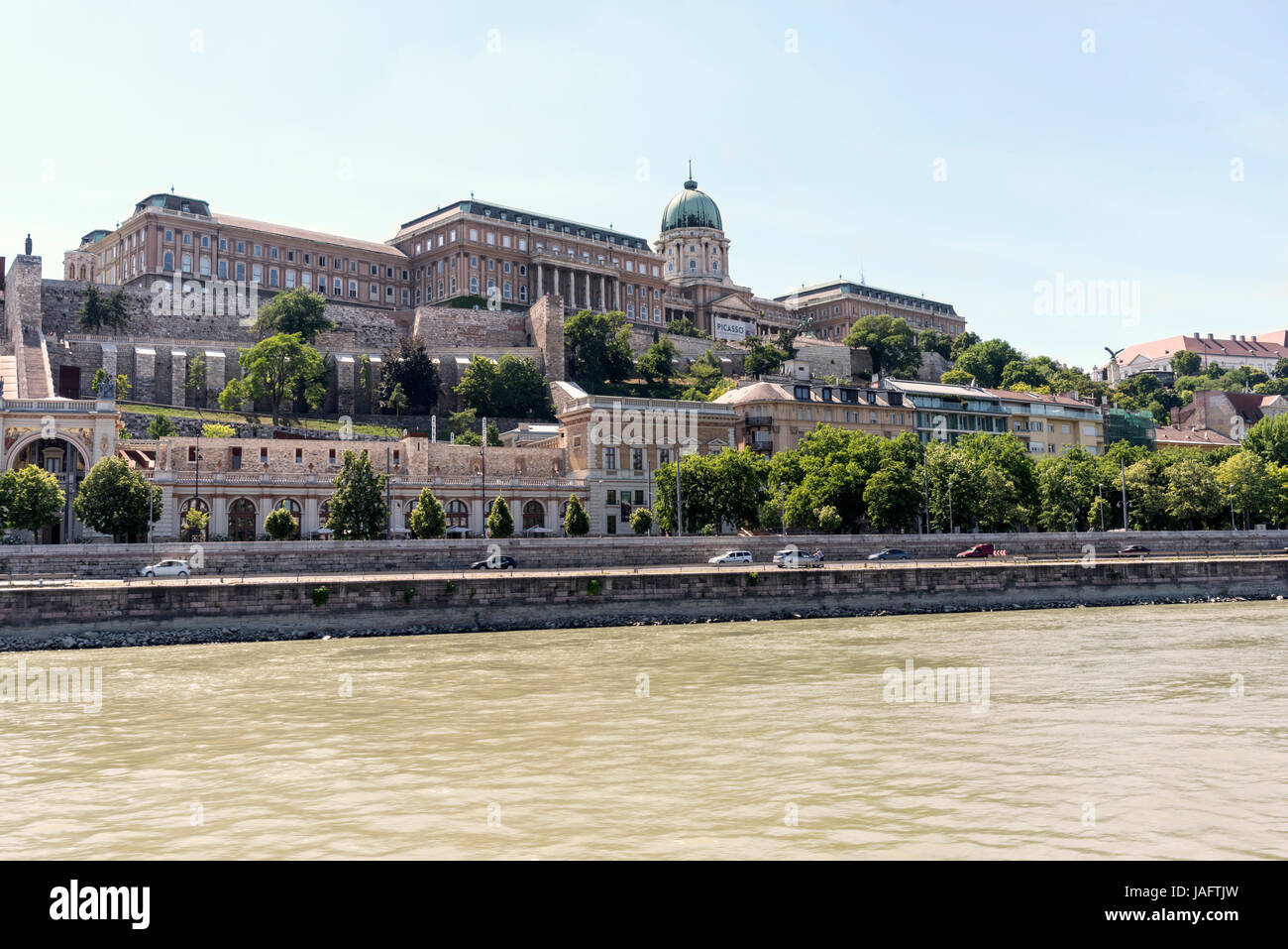 Das nationale Kunstmuseum von der Donau, Budapest, Ungarn Stockfoto