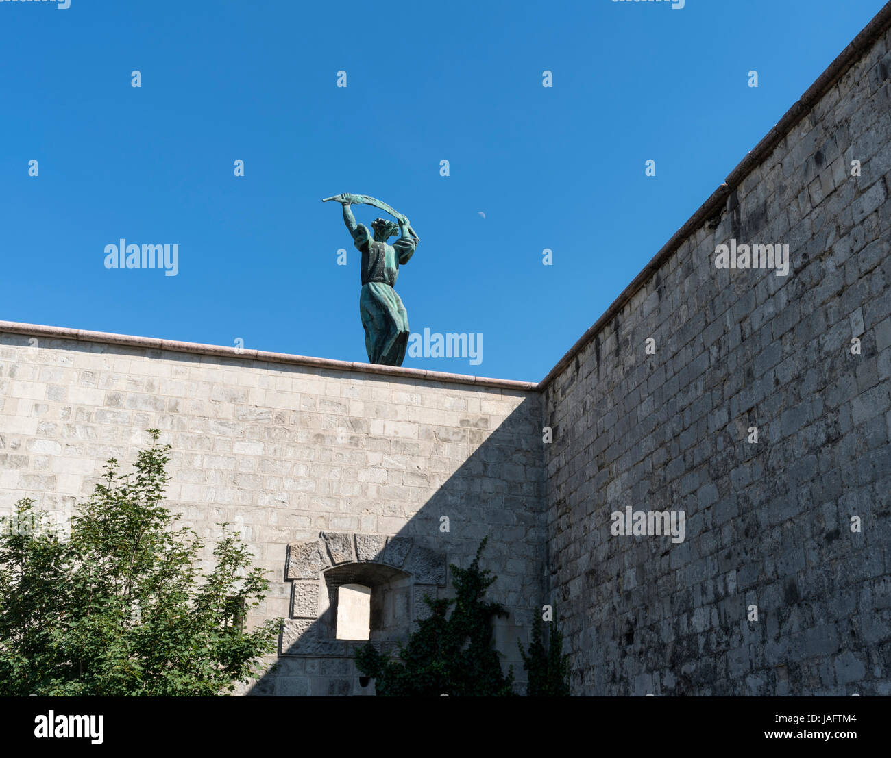 Anzeigen der Szabadsag-Szobor ein Denkmal für Befreiung und Sieg über die deutschen von der Roten Armee 1945, Budapest, Ungarn Stockfoto