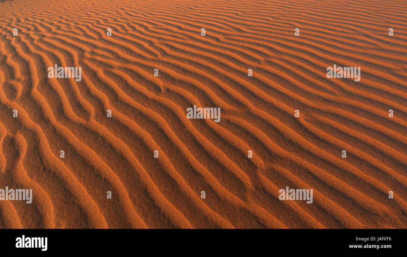 Wellen gebildet in den Sand vor Wind, Namib-Wüste, Namibia Stockfoto