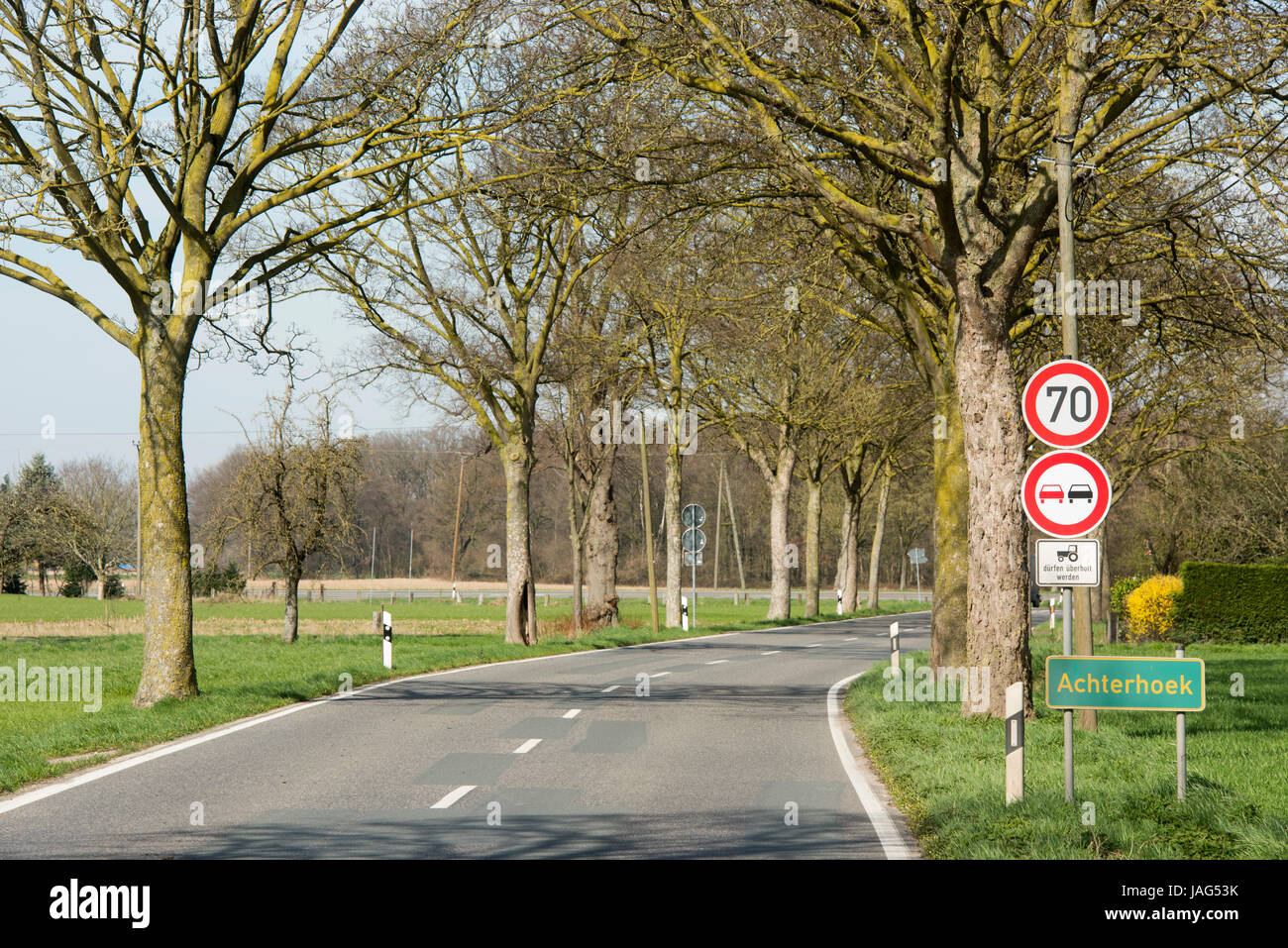 Deutschland, Nordrhein-Westfalen, Kreis Kleve, Winnekendonk, Streusiedlung Achterhoek Stockfoto