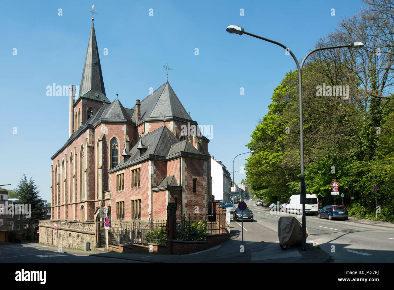 Deutschland, Nordrhein-Westfalen, Wuppertal-Elberfeld, Katkatholische Pfarrkirche Sankt Josef Stockfoto