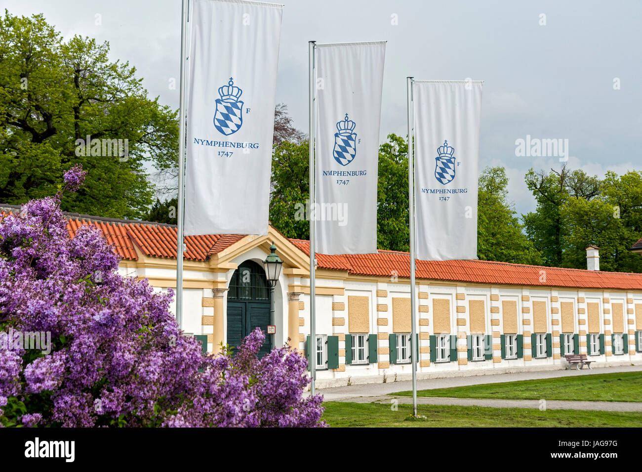 Die Porzellan Manufaktur Nymphenburg, München Stockfoto