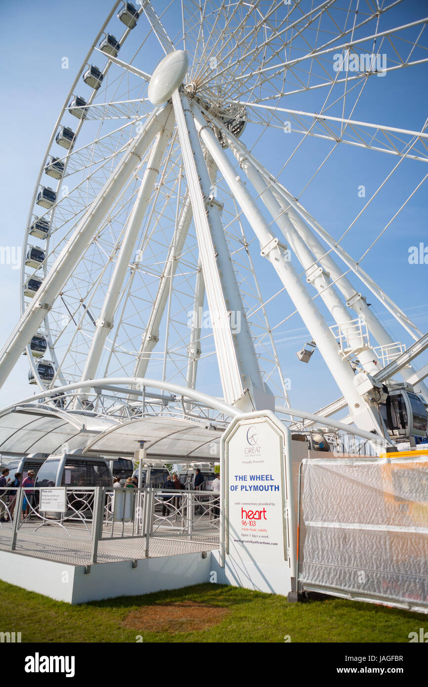 Das Riesenrad von Plymouth, eine 60-Meter-Riesenrad auf der Hacke, Plymouth, Devon, England, UK Stockfoto
