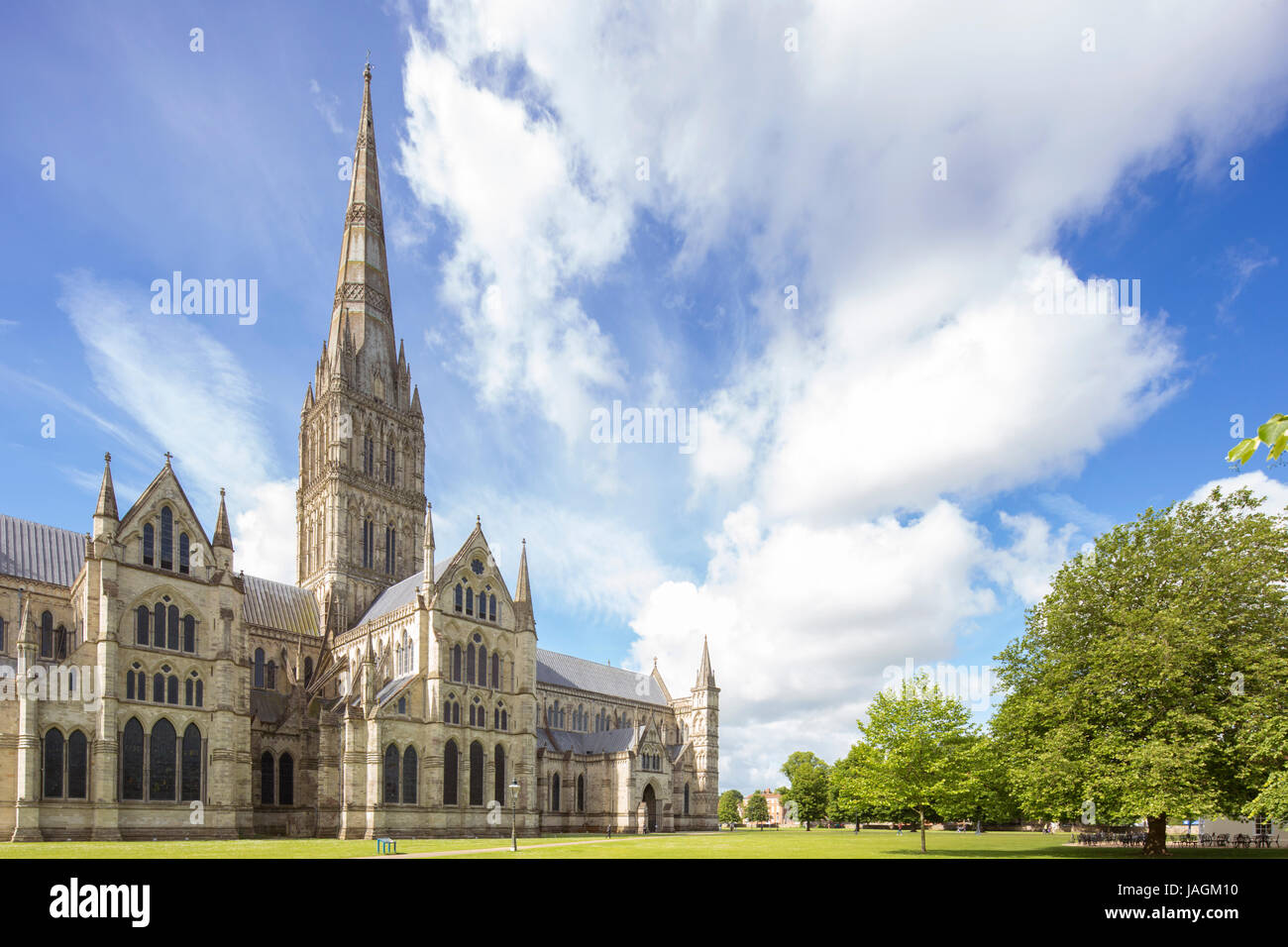 Salisbury Kathedrale, Salisbury, Wiltshire, England, Vereinigtes Königreich Stockfoto