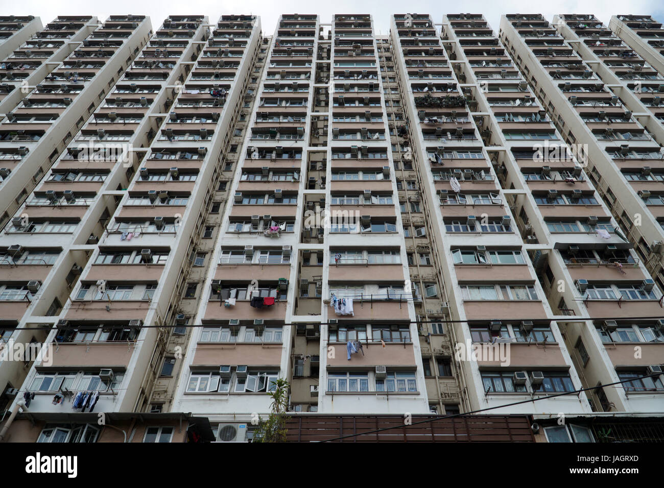 Die beengten Natur in die Hong, die Kong Bewohner leben. Vermietung ist auch extrem hoch. Stockfoto