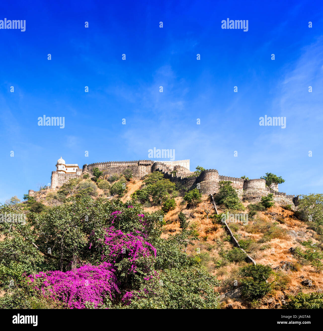 Kumbhalgarh Fort, Rajasthan, Indien.  Kumbhalgarh ist eine Mewar Festung im Rajsamand Bezirk von Rajasthan Zustand im Westen Indiens und ist weltbekannt für seine große Geschichte. Stockfoto