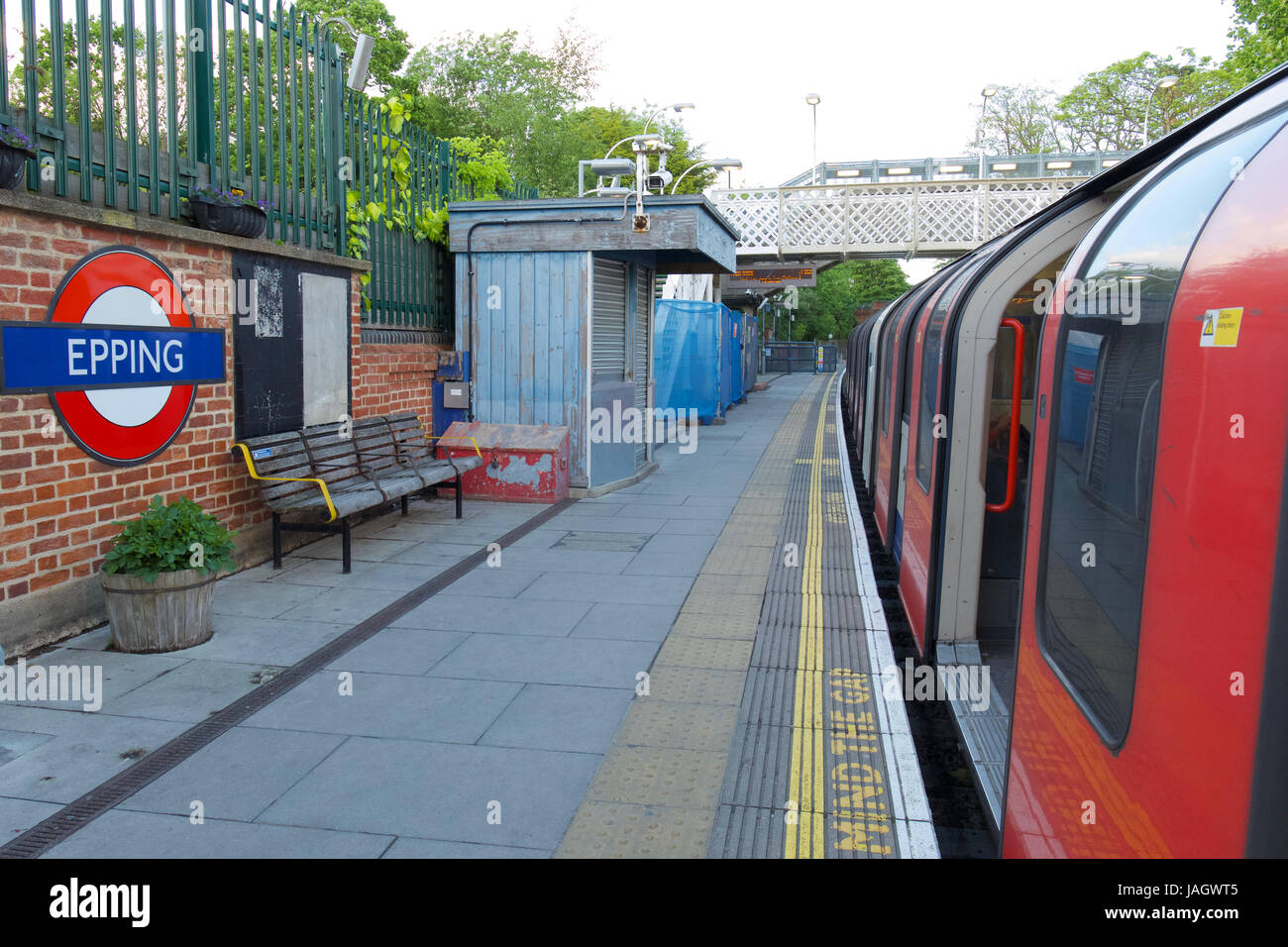 Epping Station, London Underground Central Line Stockfoto