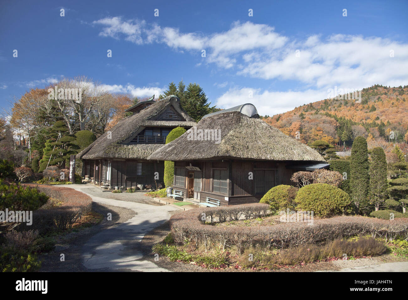 Japan, Oshino, Häuser, traditionelle Architektur, Stockfoto