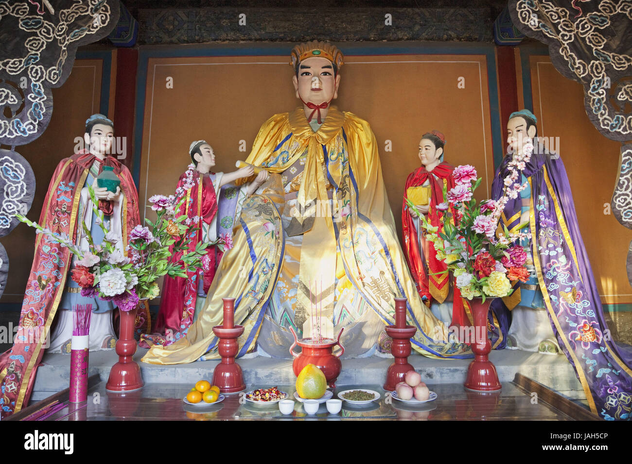 China, Peking, Dongyue Tempel, nationalen Traditionen Museum, Statuen in der Halle der Nachkommen, Stockfoto