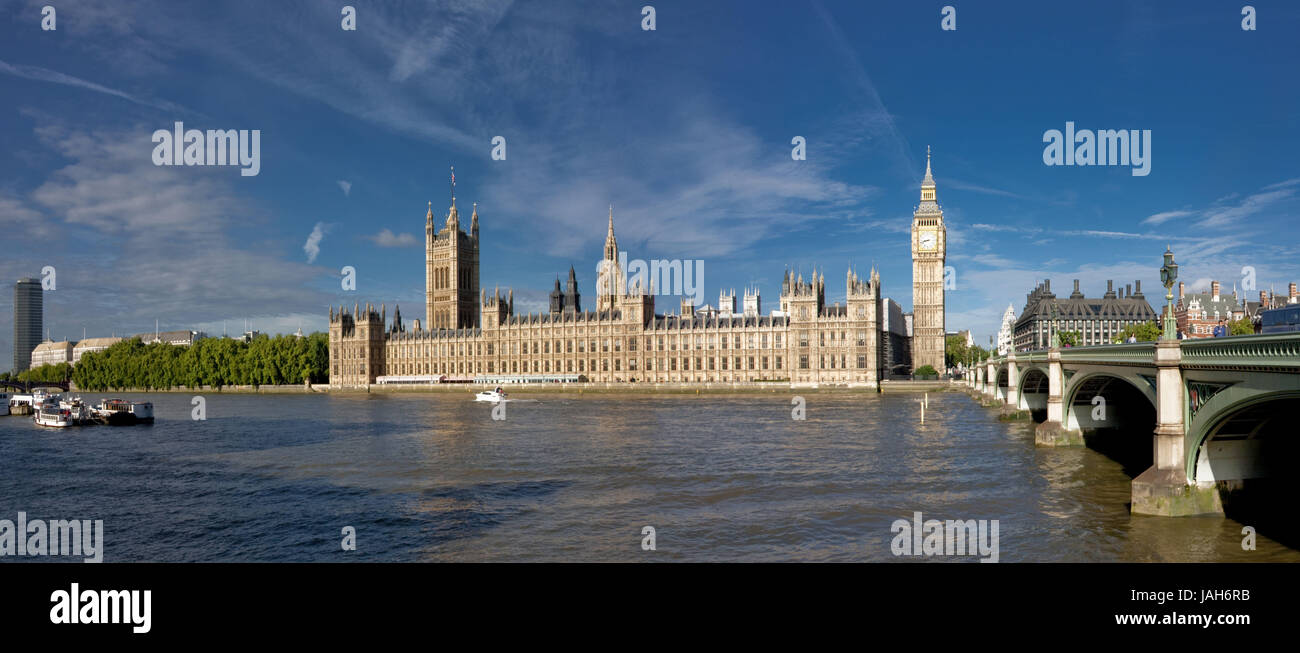 England, London, Houses of Parliament, die Themse, Stockfoto