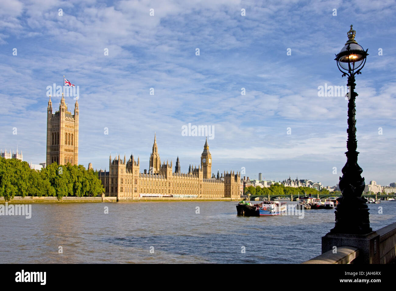 England, London, Houses of Parliament, die Themse, Stockfoto