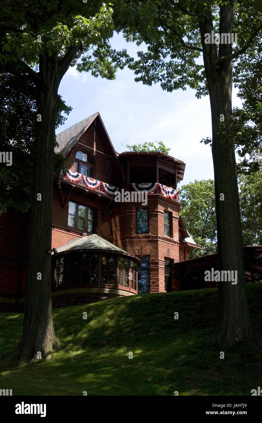 Das Haus von Mark Twain in Hartford, CT Stockfoto