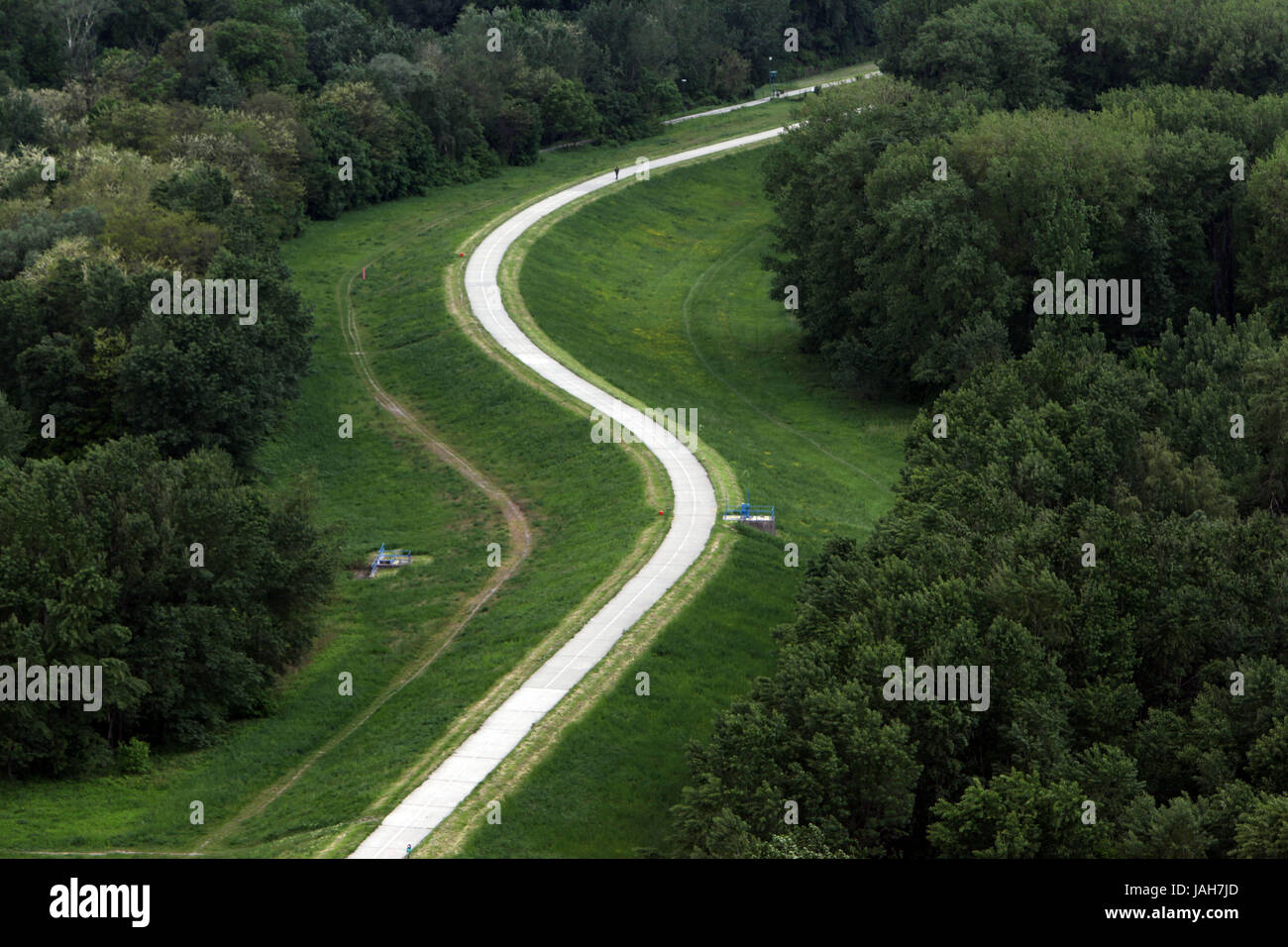 Europa, Ost Europa, Slowakei, Hauptstadt, Bratislava, Old Town, Lane, Sommer, Ufer, die Donau, Weg, Landschaft, Stockfoto