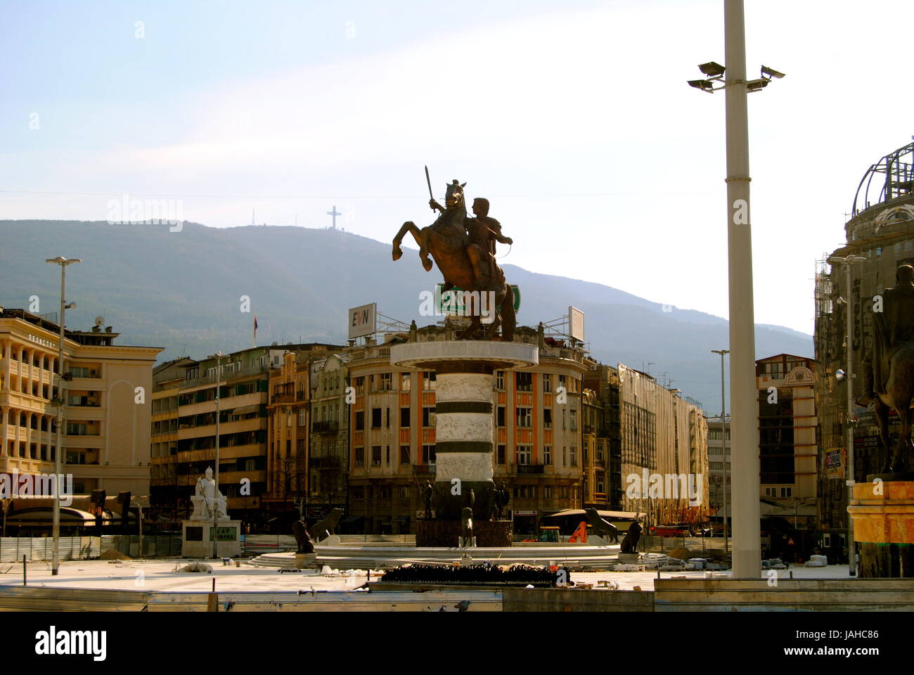 Alexander die große Statue Square Mazedonien, Skopje, Mazedonien Stockfoto