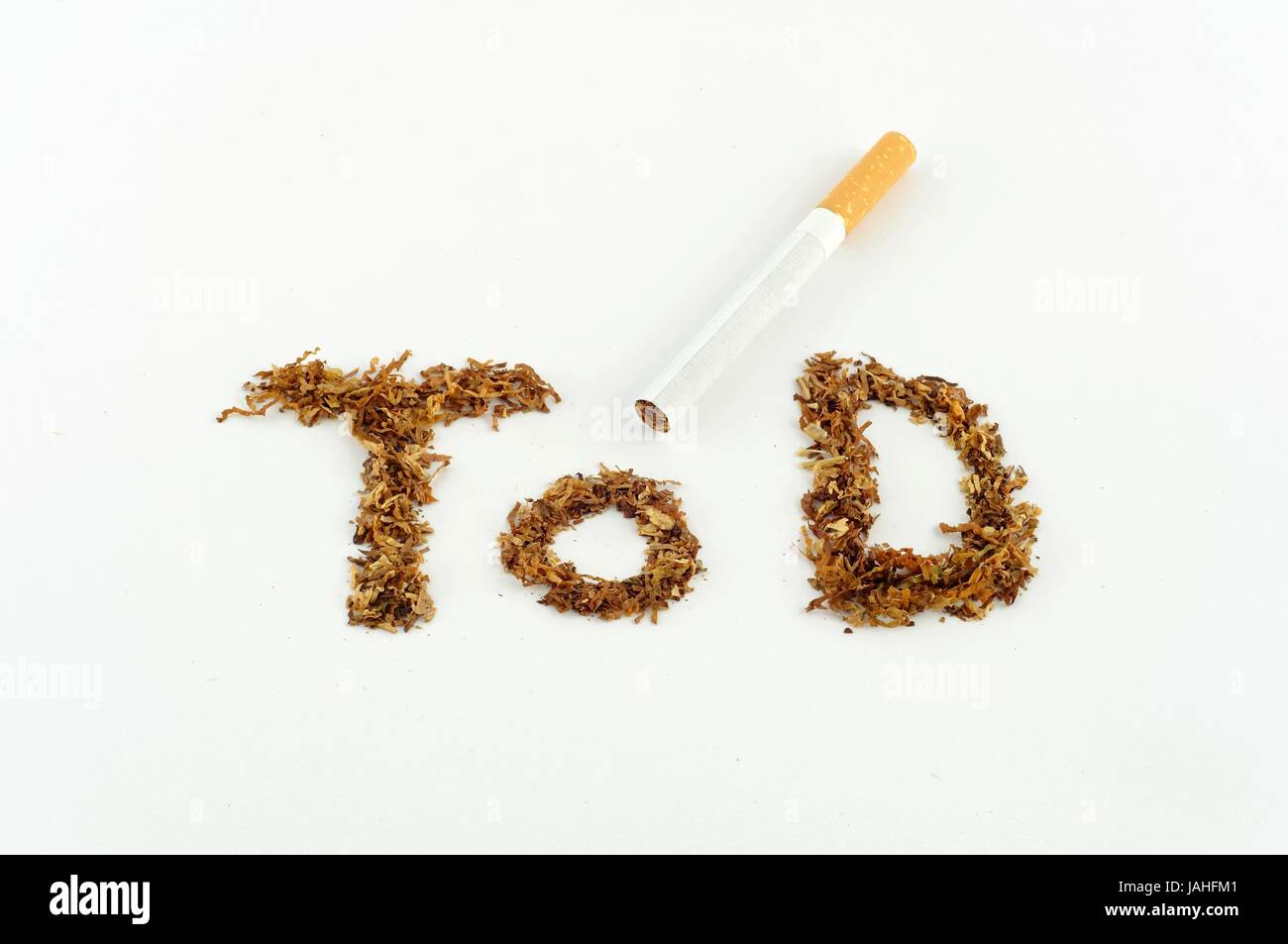 Zigarette Und Tabak Symbol Für Tod Stockfoto