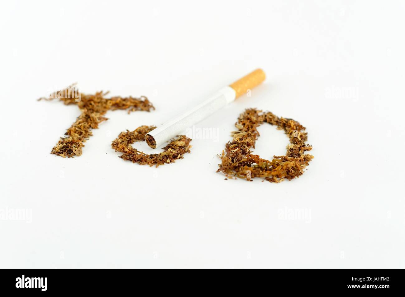 Tabak Und Zigarette als Symbol Für Den Tod Stockfoto