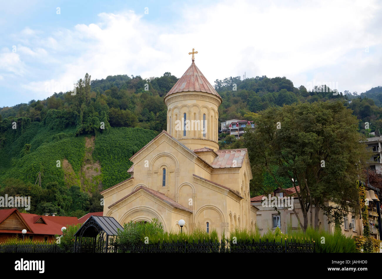 Tempel in der Stadt Sarpi. Adscharien. Georgien. Stockfoto