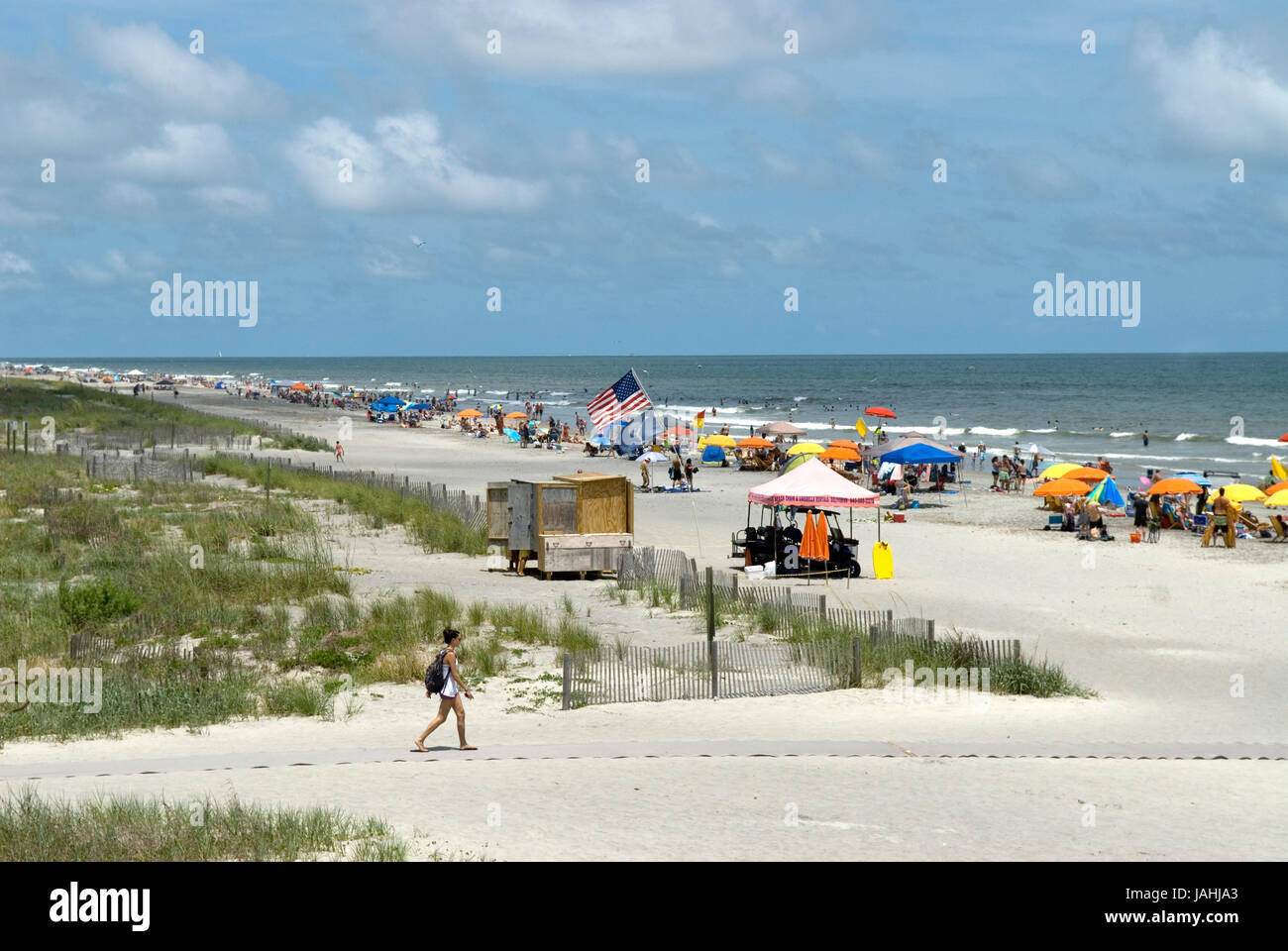 Folly Beach in Charleston, South Carolina, USA. Stockfoto