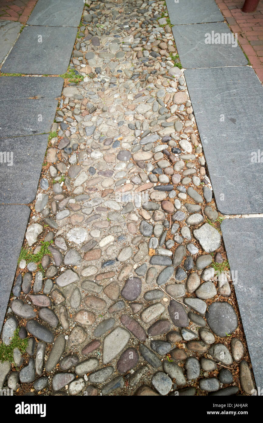 Pflastersteine auf Elfreths Gasse in der alten Stadt von Philadelphia USA Stockfoto