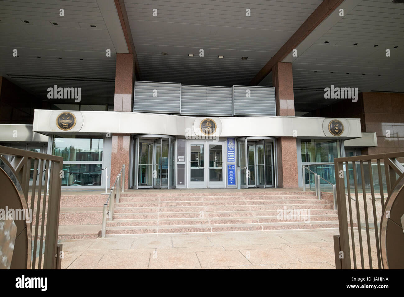 Eingang zur Federal Reserve Bank of Philadelphia William J Green Jr Buildnig USA Stockfoto