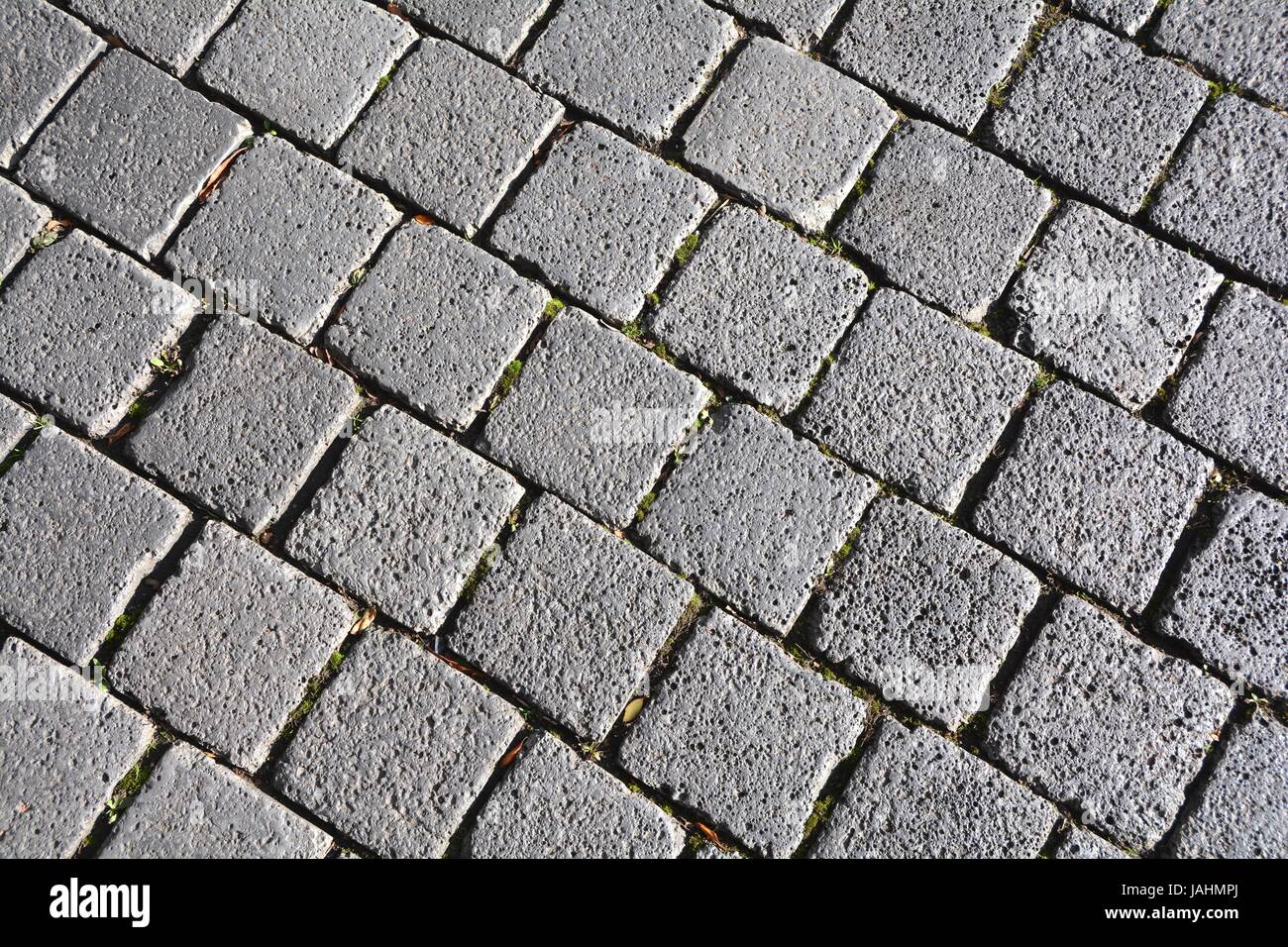 Pflastersteine auf einer Straße Stockfoto