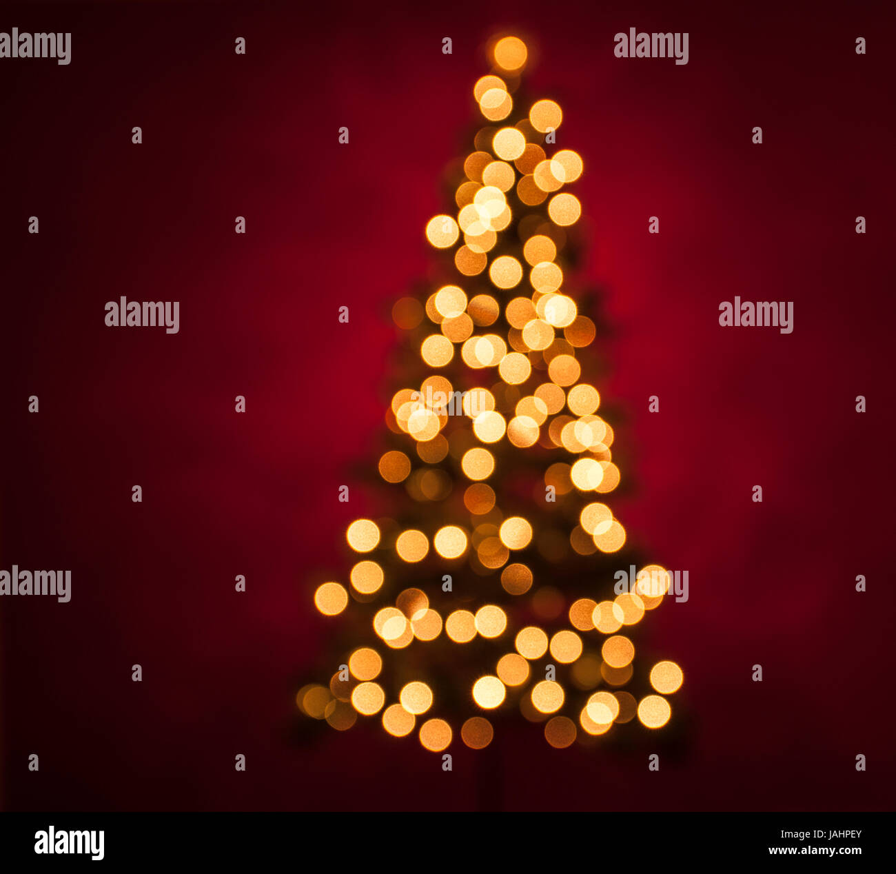 Weihnachtsbaum mit blur leuchtet Stockfoto