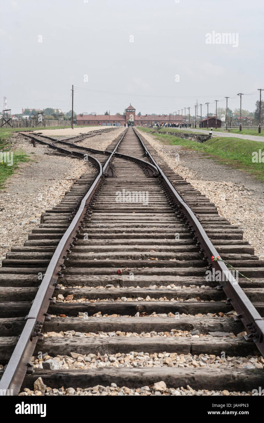 KZ Auschwitz II-Birkenau, Polen. Stockfoto