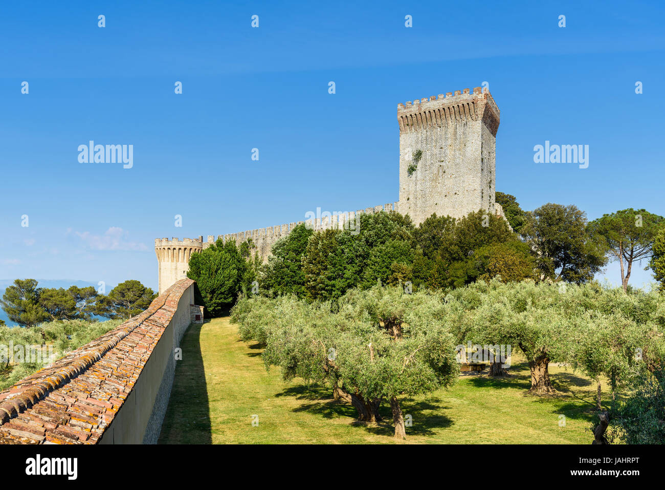 Castiglione del Lago, Italien - 30. Mai 2017-mittelalterliche Festung in das historische Zentrum von Castiglione del Lago, Umbrien, Italien Stockfoto