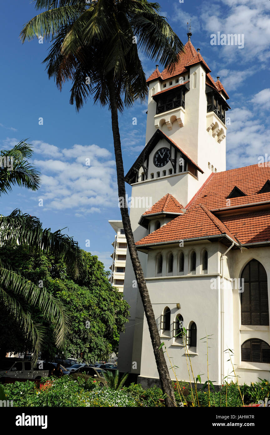 Tansania-Dar es Salaam, evangelisch lutherischen Azania Kathedrale, erbaut von den deutschen Missionaren im Jahre 1898, im bayerischen Stil / TANSANIA Dar es Salam, die Evangelisch-Lutherische Azania Kathedrale von 1898 Stockfoto