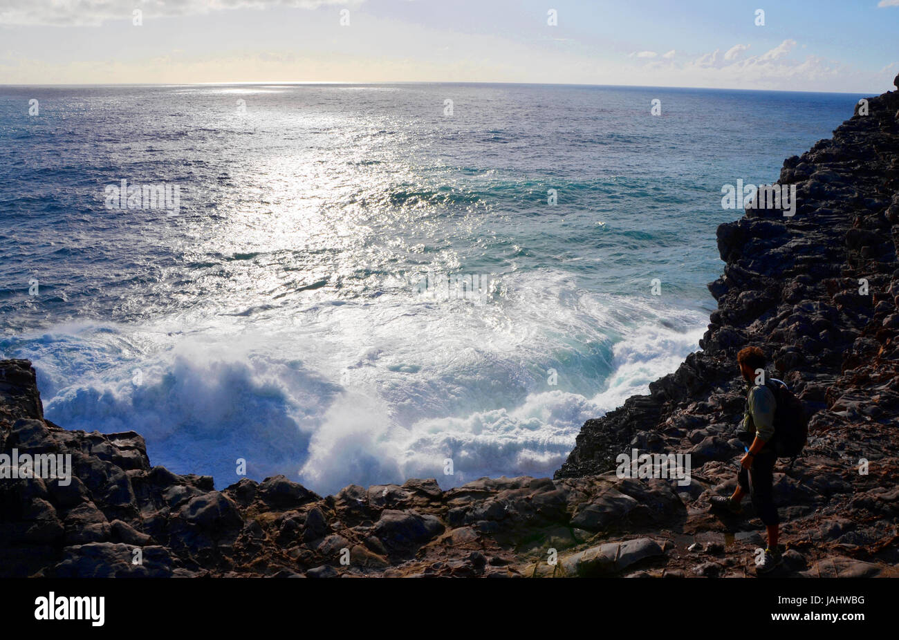 Wunderschöne Westküste der Algarve zwischen Praia Amado und Cabo de Sao Vincente (Costa Vicentina) Stockfoto