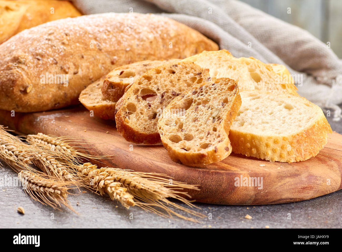 Verschiedene Arten von Brot Stockfoto
