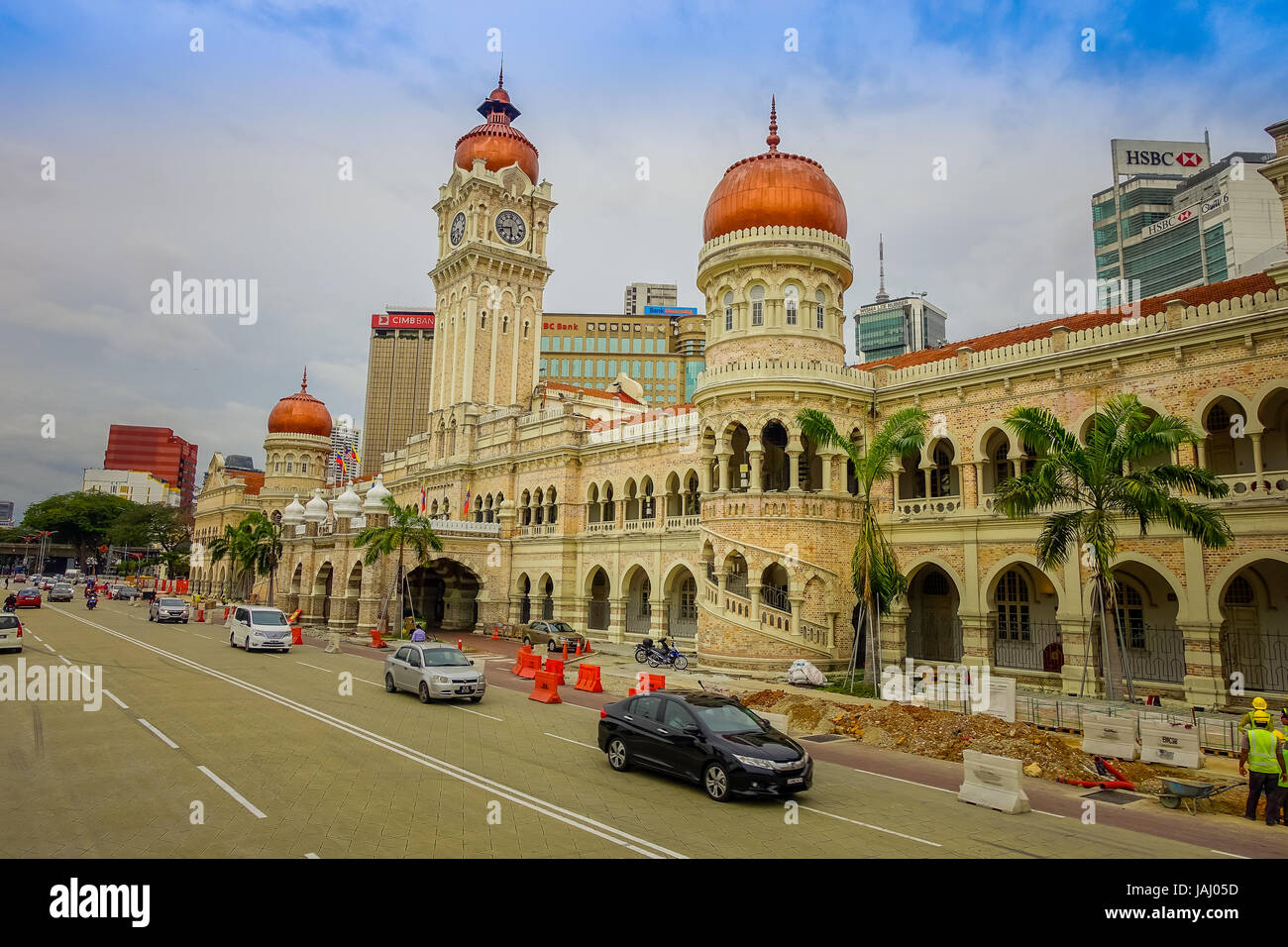 Kuala Lumpur, Malaysia - 9. März 2017: The Abdul Samad Building, einmal die Büros von der britischen Kolonialverwaltung jetzt das Ministry of Information, Kommunikation und Kultur von Malaysia. Stockfoto